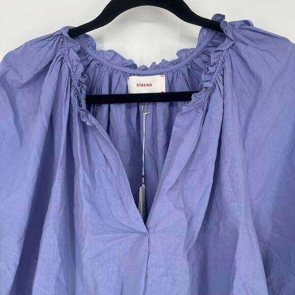 Xirena Jules Top Dark Periwinkle Purple Balloon Sleeves Women's Size Medium - Picture 11 of 11